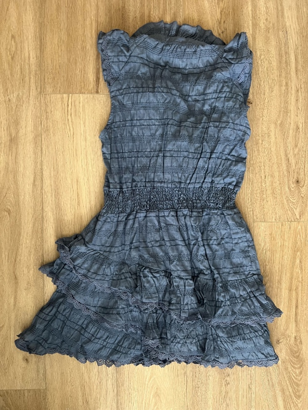 The Shirt by Rochelle Behrens blue top/dress size L - Picture 4 of 4
